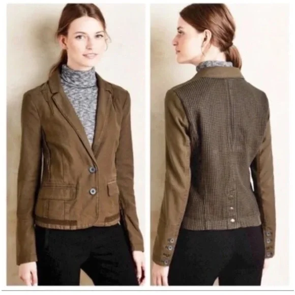 Anthropologie Hei Hei Delanie Houndstooth Jacket - Picture 1 of 9